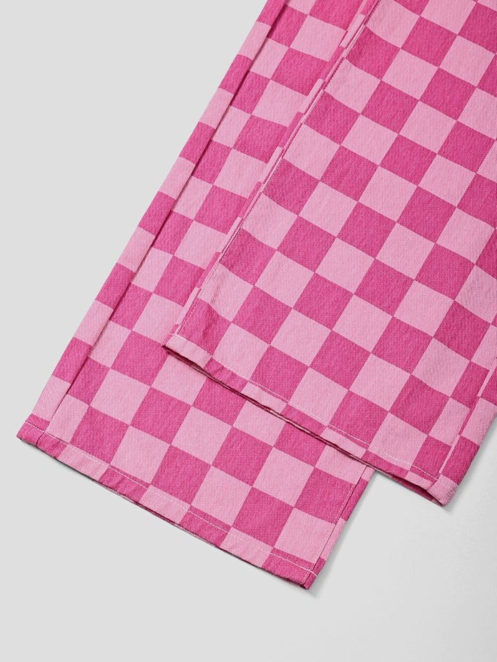 Multicolor Casual Women's Checkerboard Print Denim Jeans - Picture 5 of 6